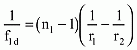 equations for the achromat